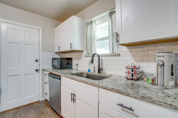 Coffee bar setup with Keurig, mugs, and essentials to start your morning