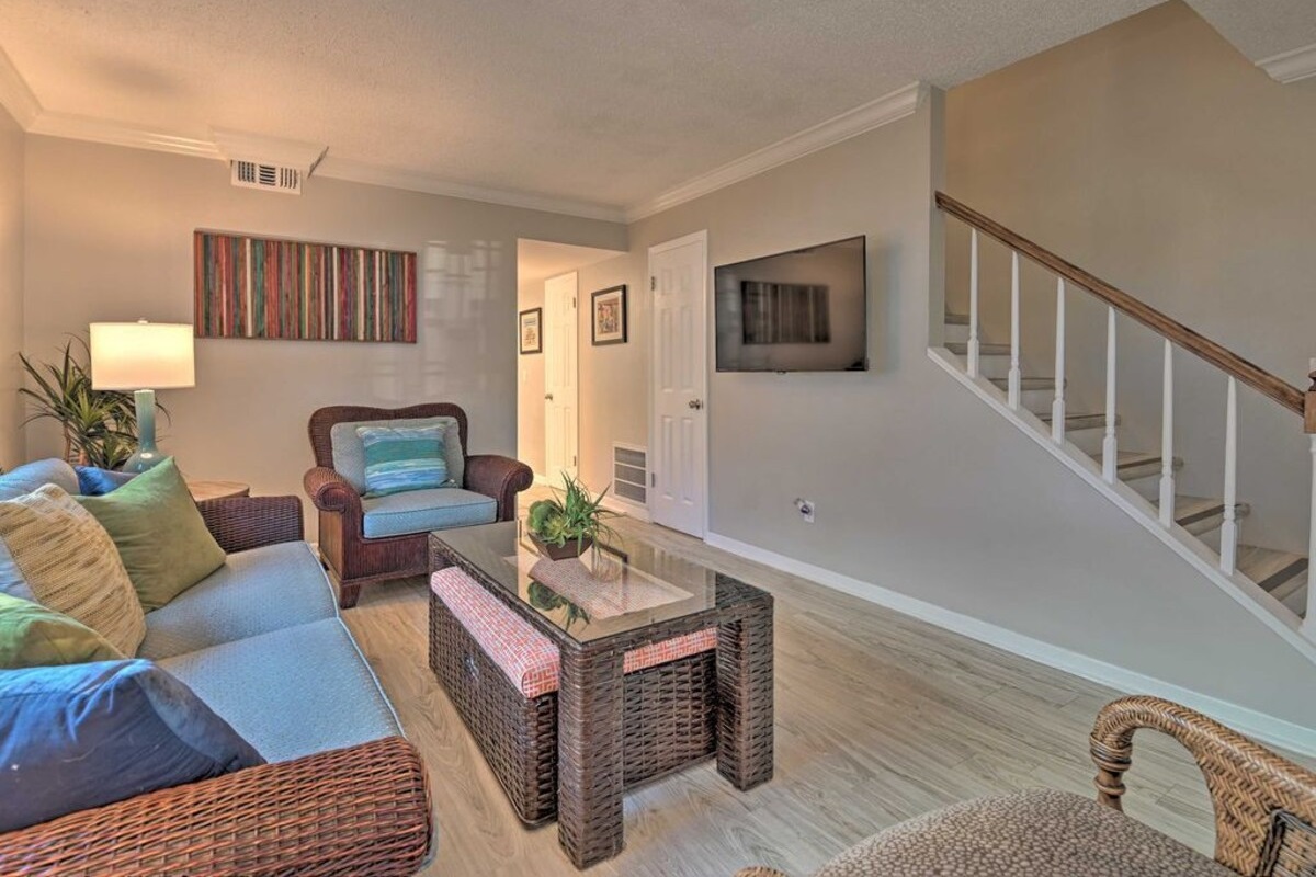 Inviting Living Room with Smart TV