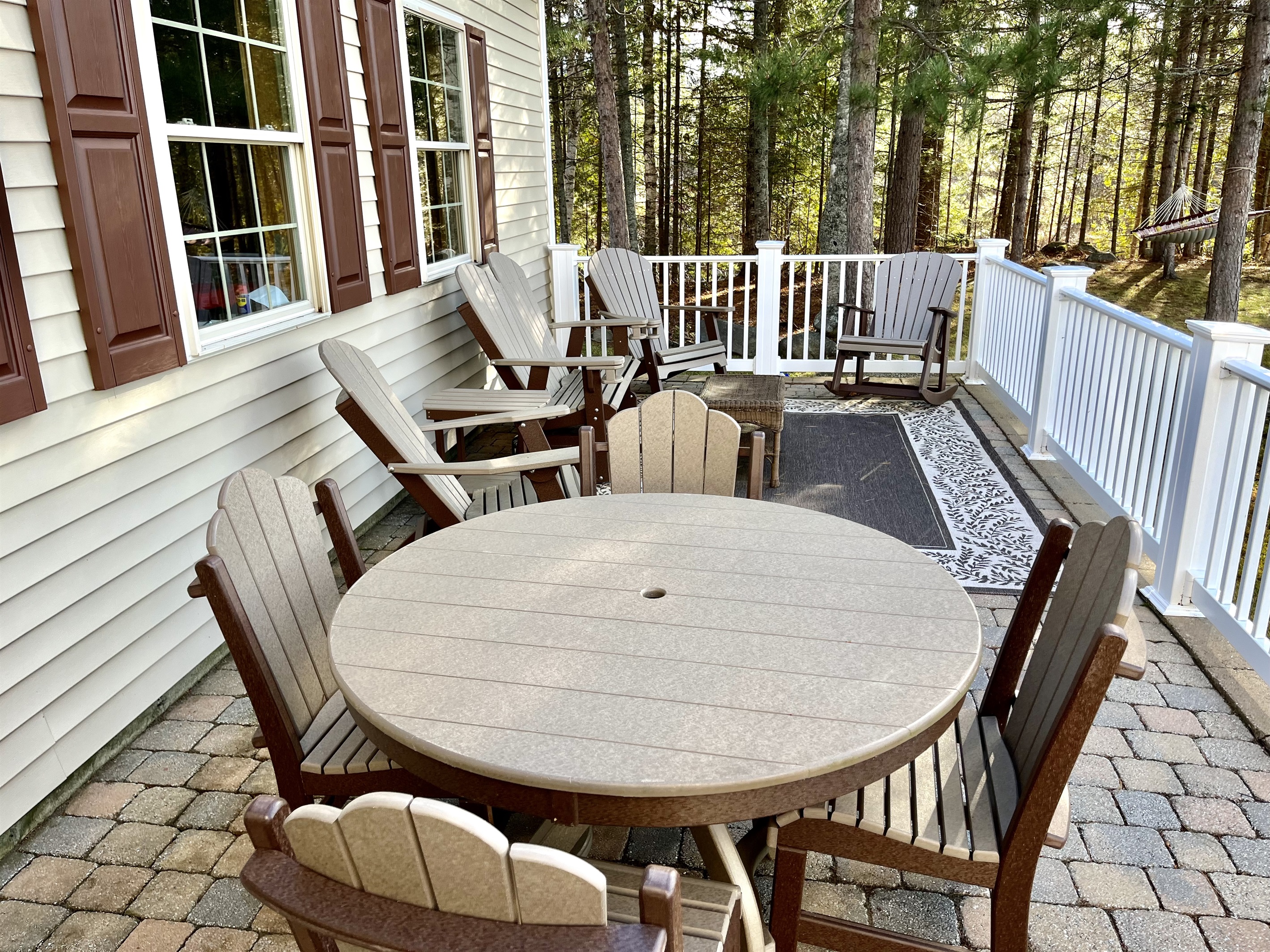 Comfortable seating area on the patio