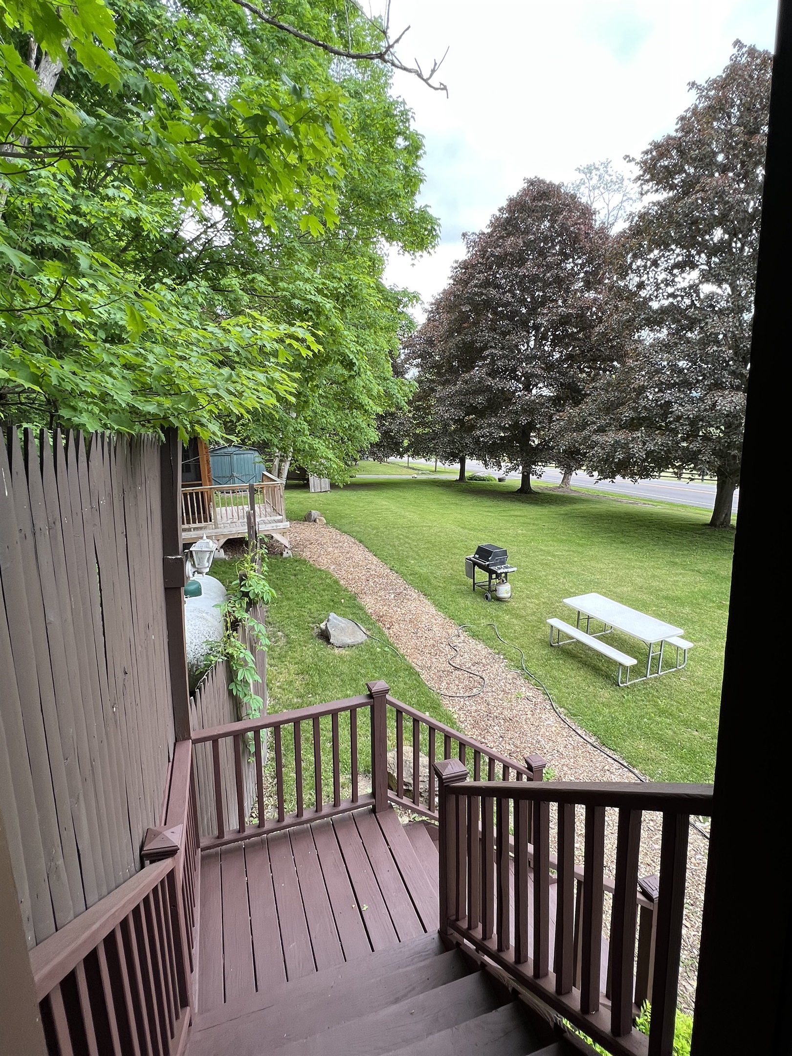 View from the top of the stairs for Sunnyside Apt 3.