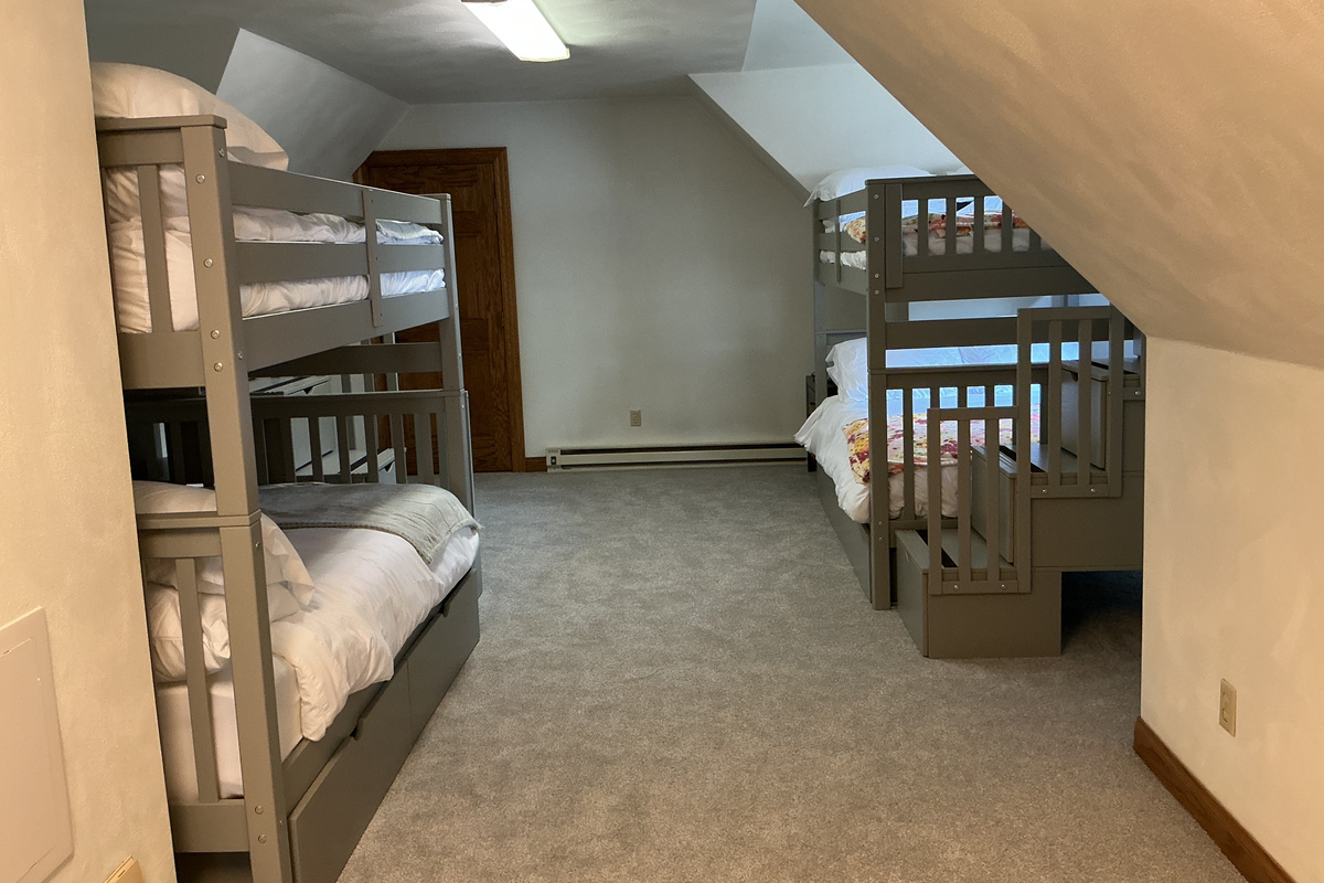4th bedroom -  Bunk room with 4 double beds and lots of space