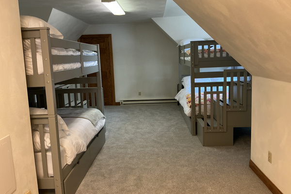 4th bedroom -  Bunk room with 4 double beds and lots of space