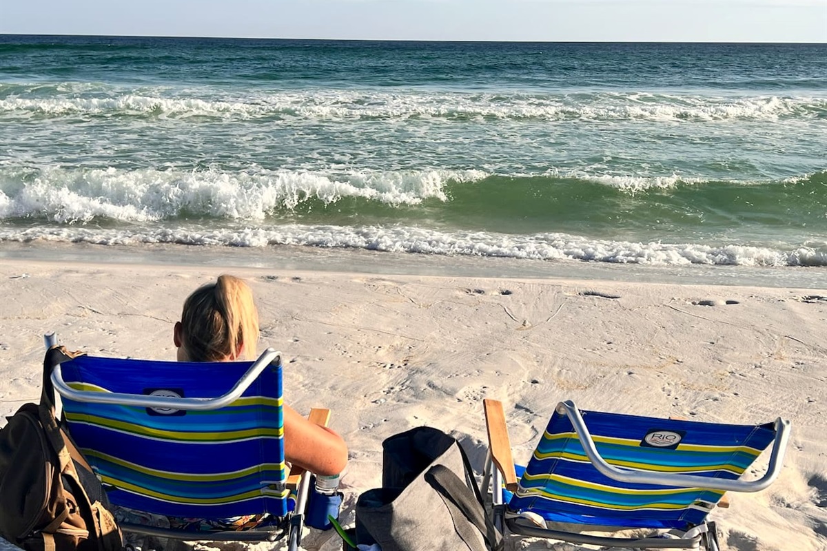 Linda Enjoying the Beach
