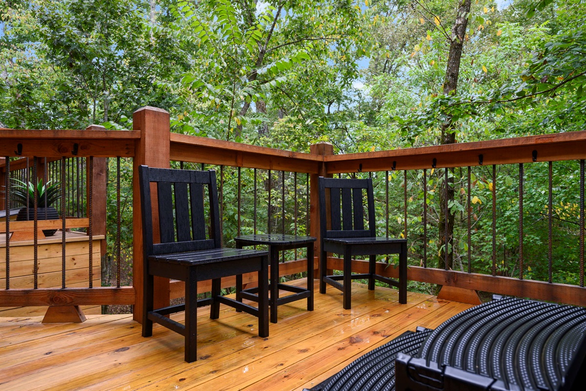 Creek-facing deck