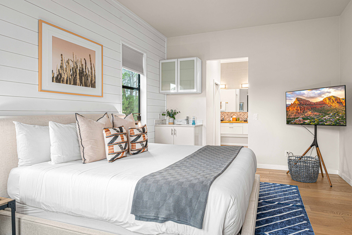 {Bedroom 2} A second comfortable king suite gives couples and groups their own private space to recharge.