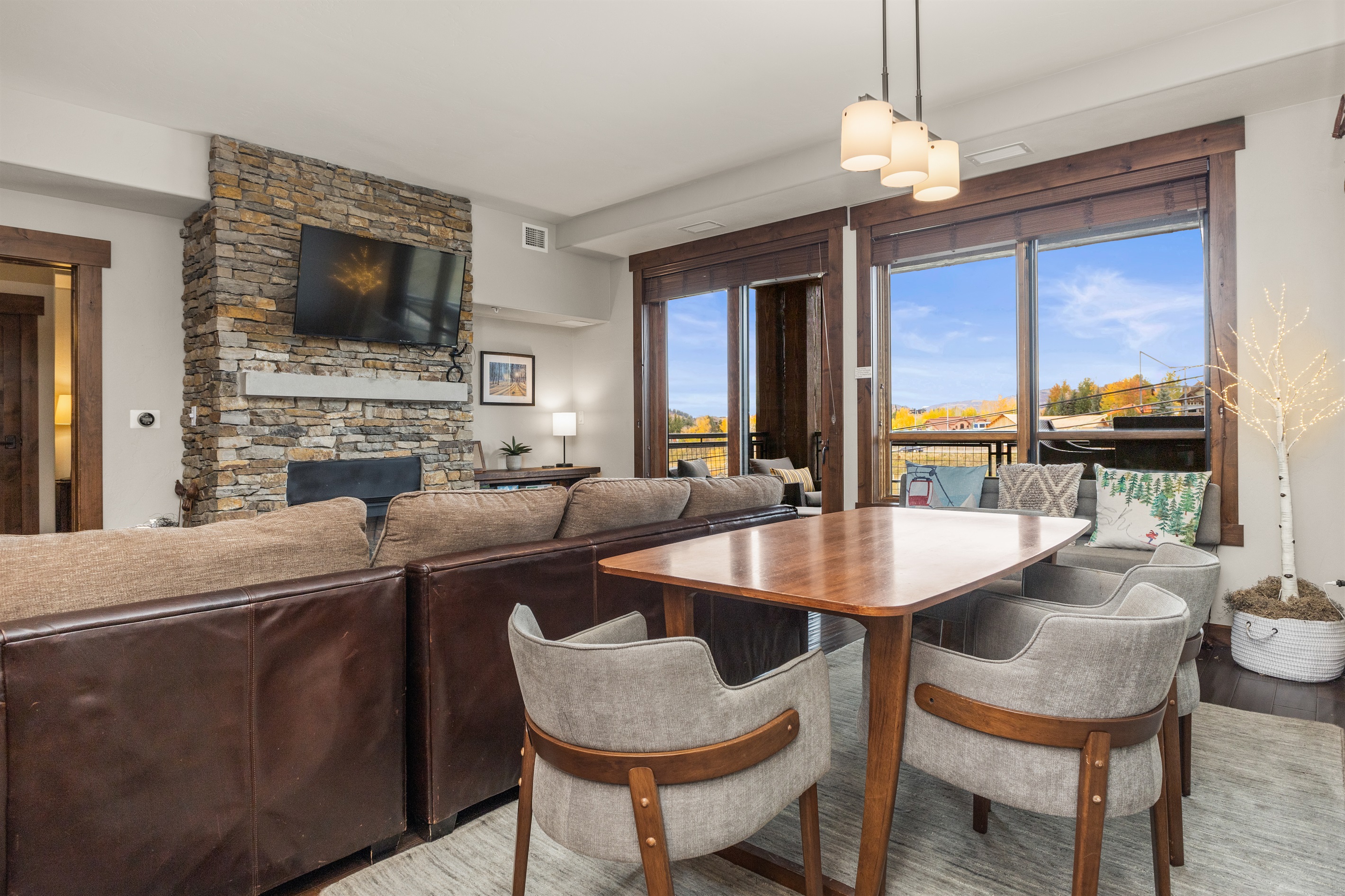 View from Dining area to Living area