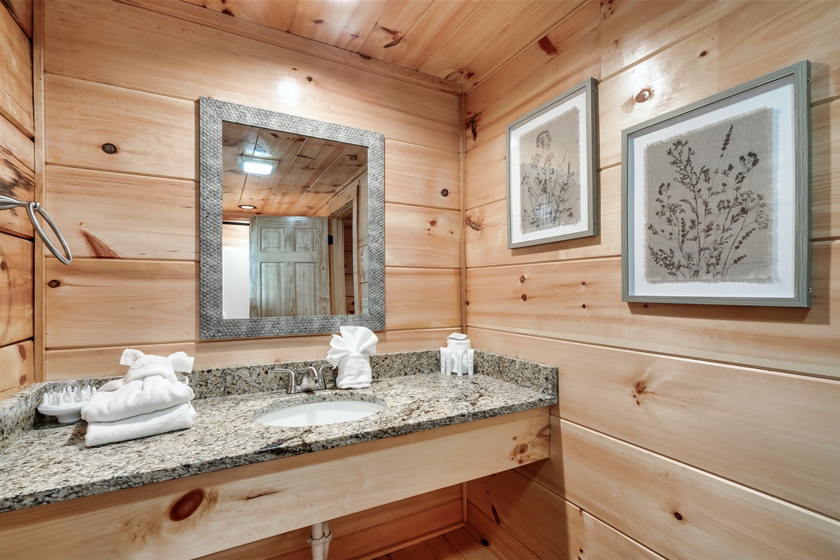 Bathroom attached to master bedroom.