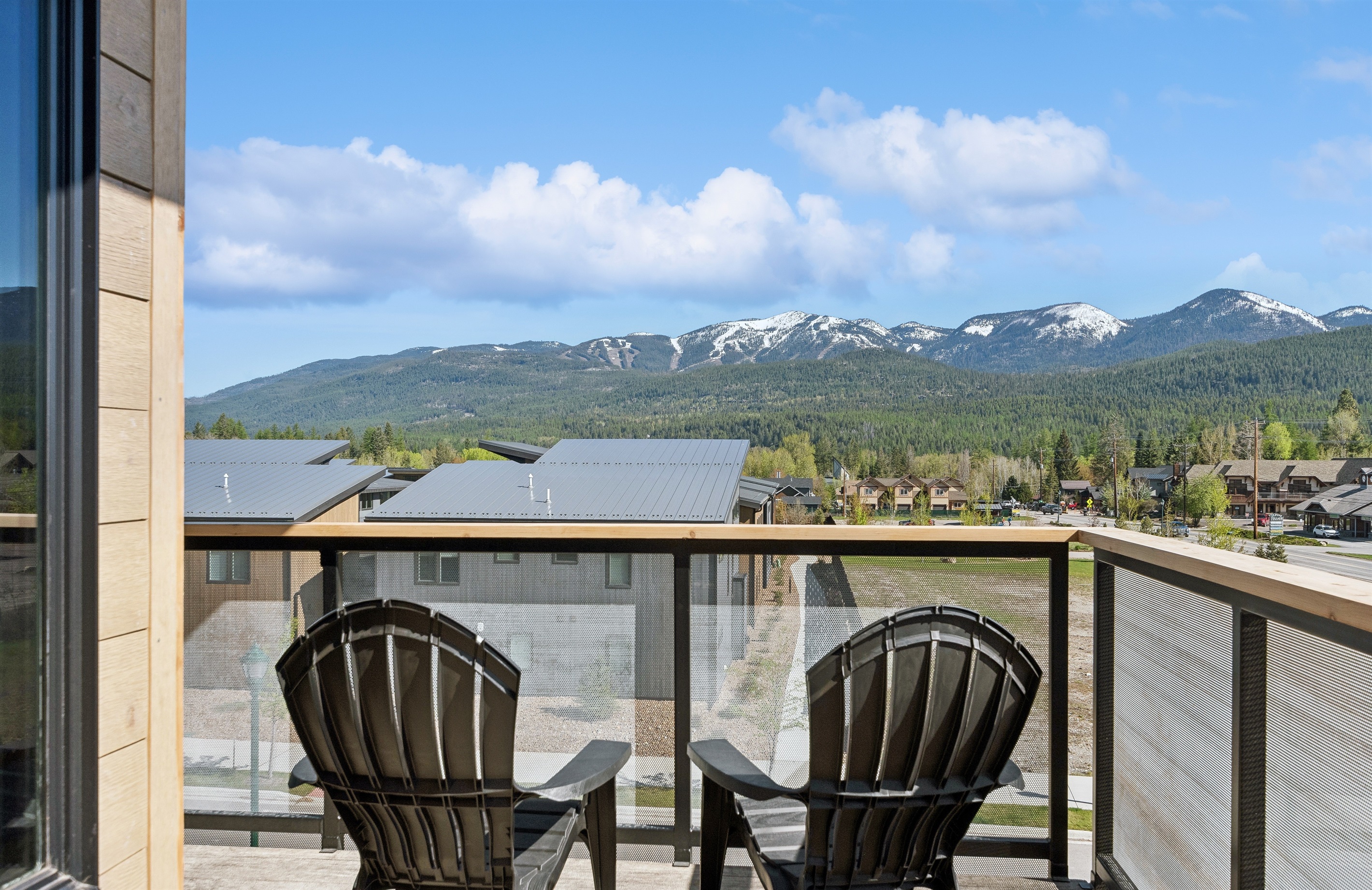 Unwind with breathtaking mountain views and fresh alpine air from your private deck on the top floor!