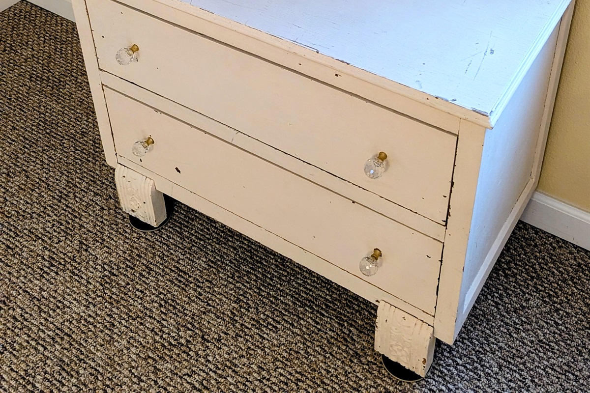 Small dresser in upstairs bedroom.