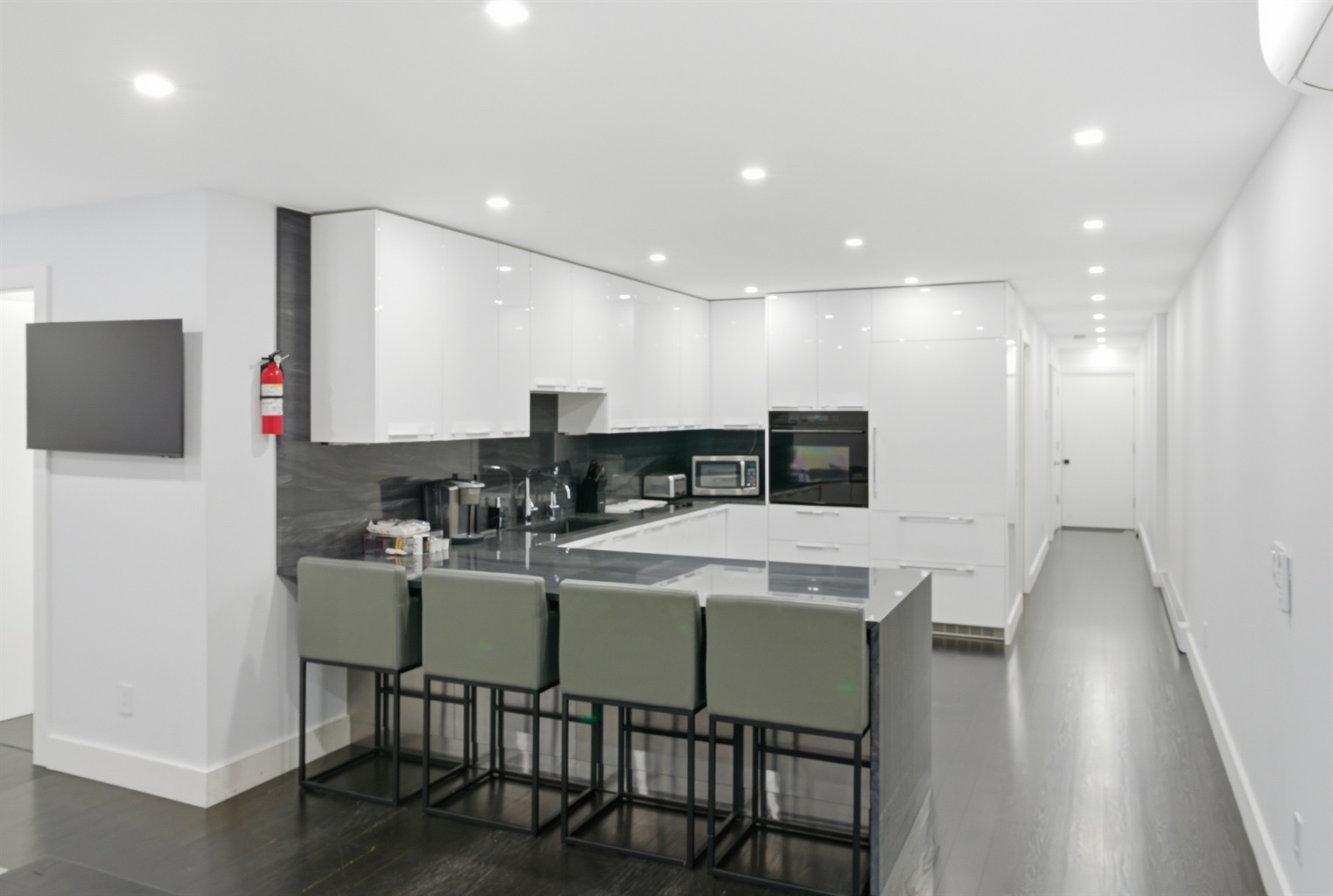 Kitchen - Dining - 4 Seats at Bar - Open to Living Room