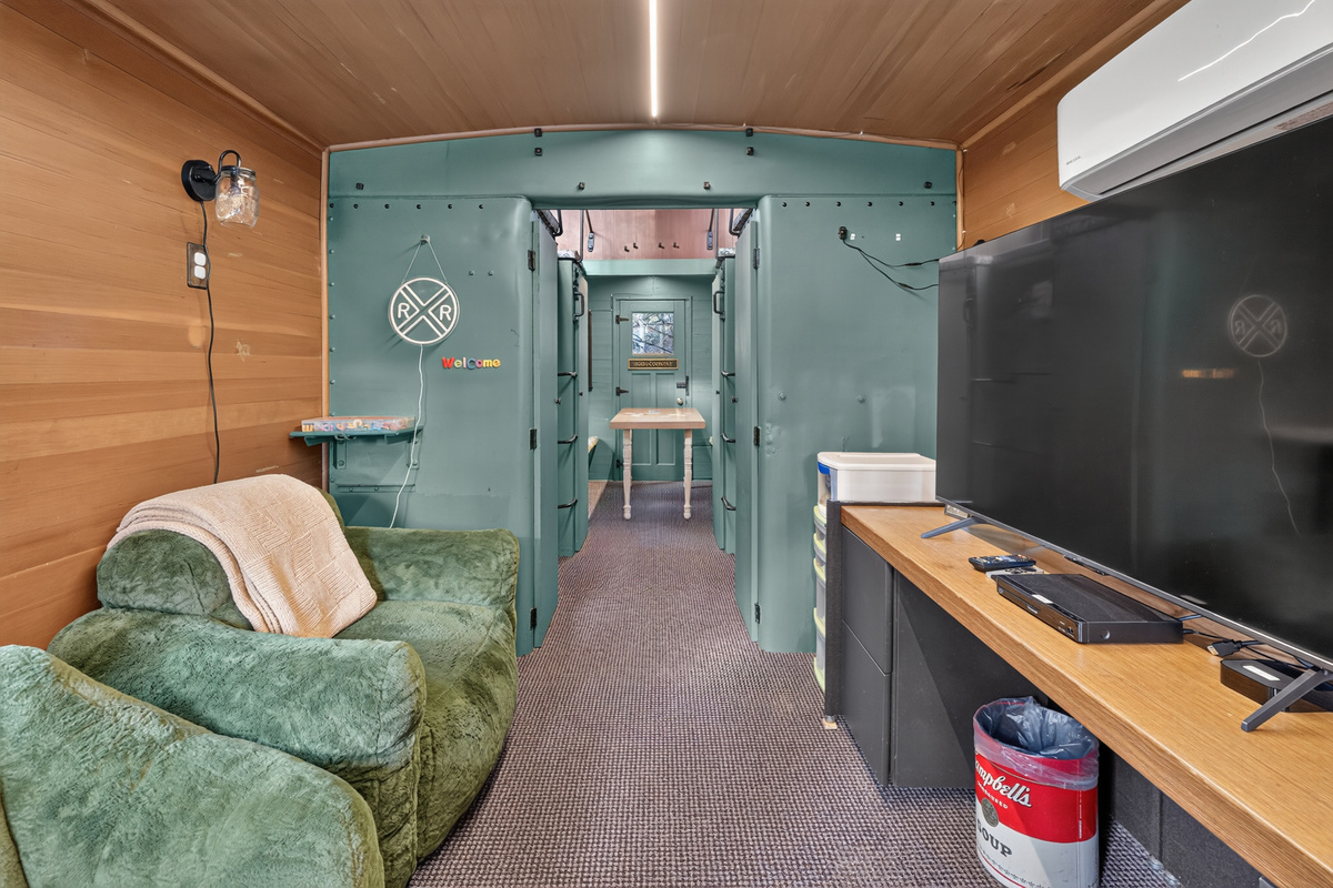 Train converted into home- living area