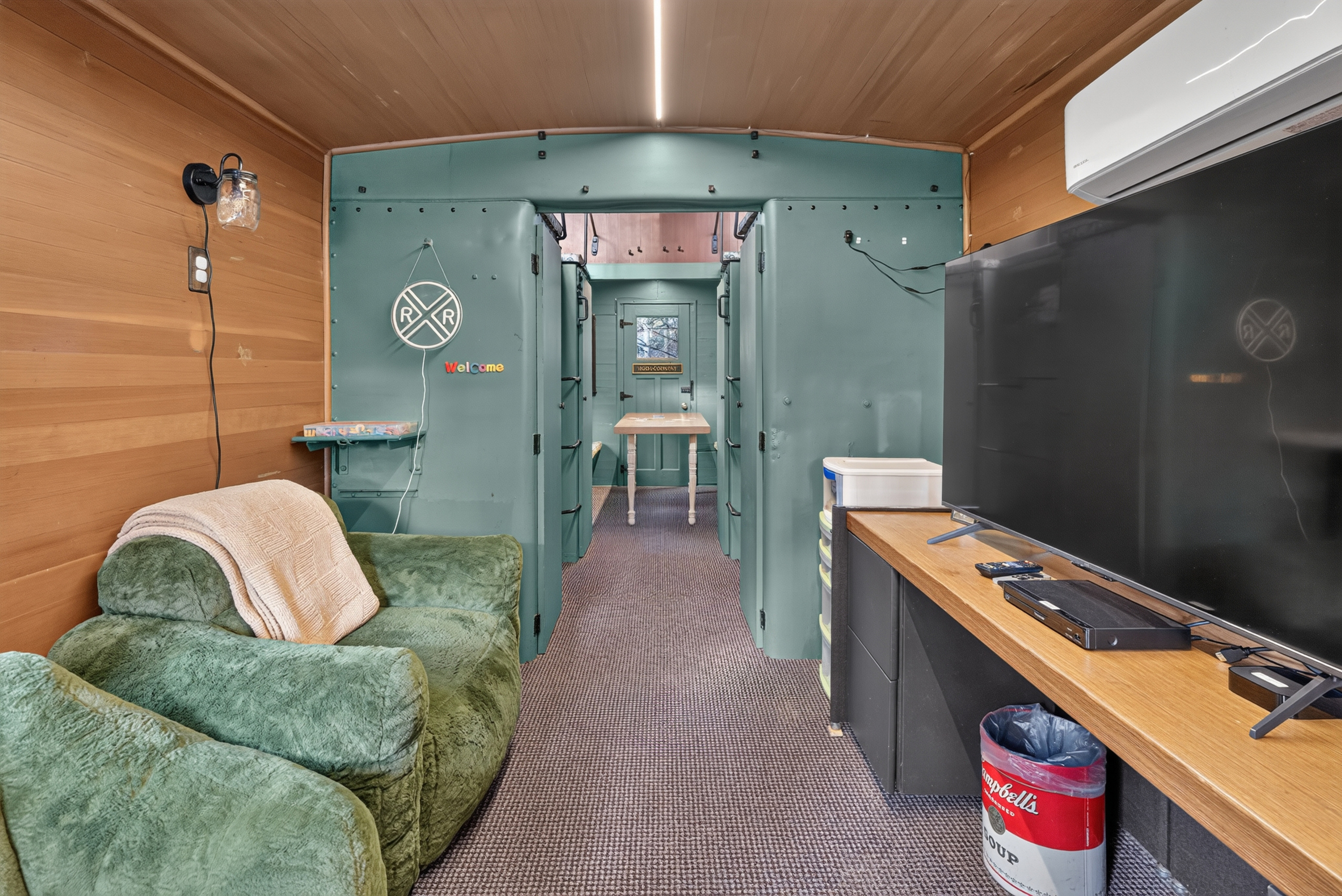 Train converted into home- living area