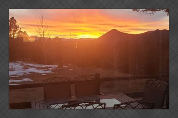 Sunset view from the deck