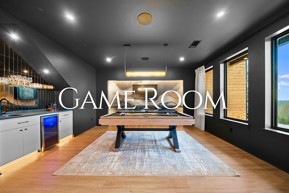 The game room is ready for friendly competition, with a setup that makes it easy to play, laugh, and keep the fun going throughout your stay.