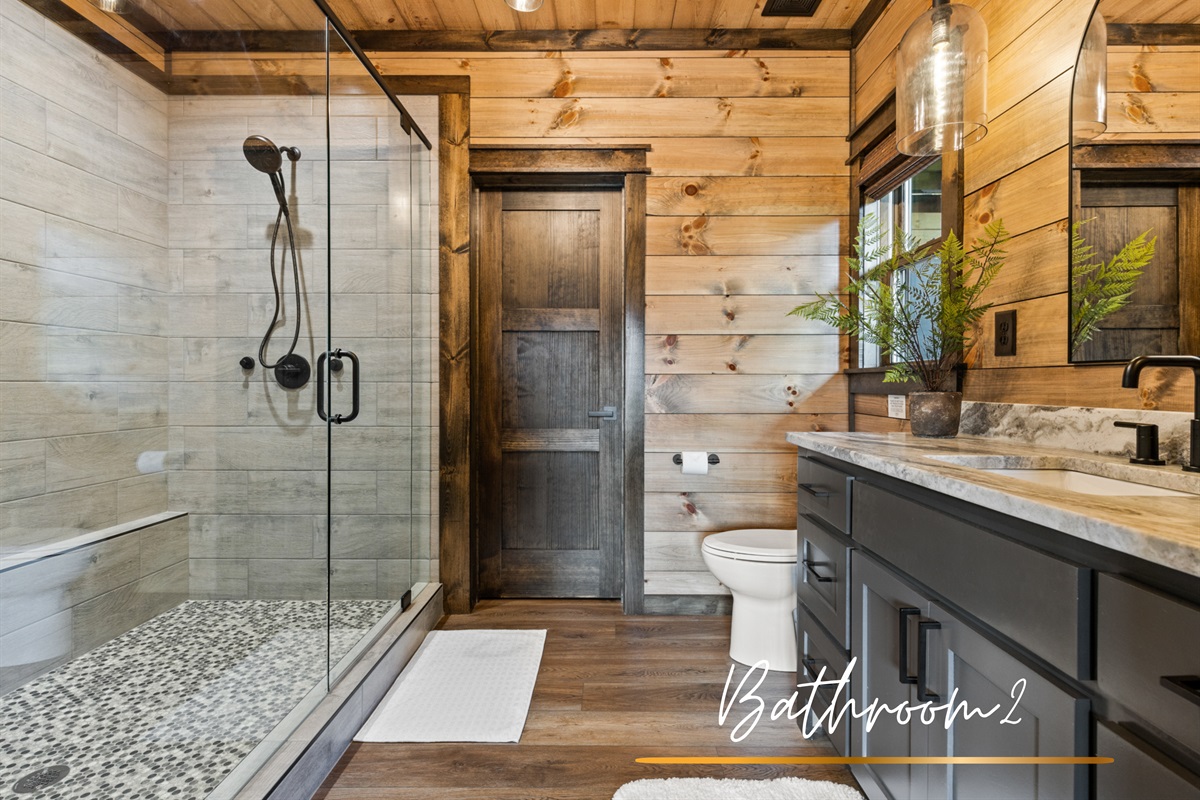 A fresh start in a space made for renewal. Spa-like shower wide enough for the two of you...