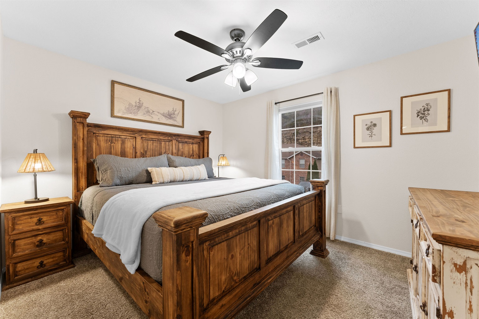 King bedroom with window view