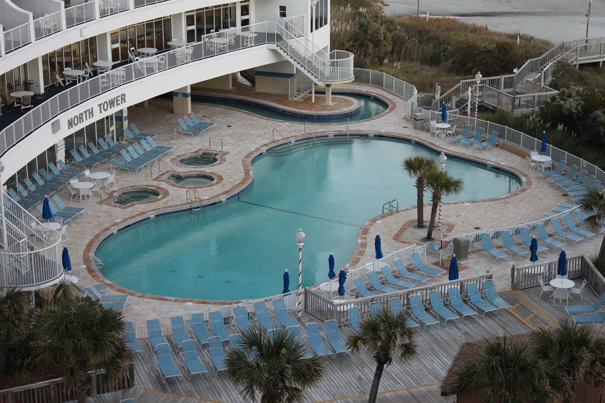 North Tower Pool as seen from the wrap around balcony