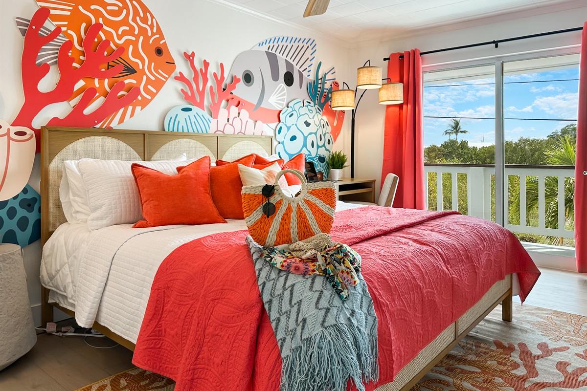The Under the Sea bedroom also has a luxurious King bed.