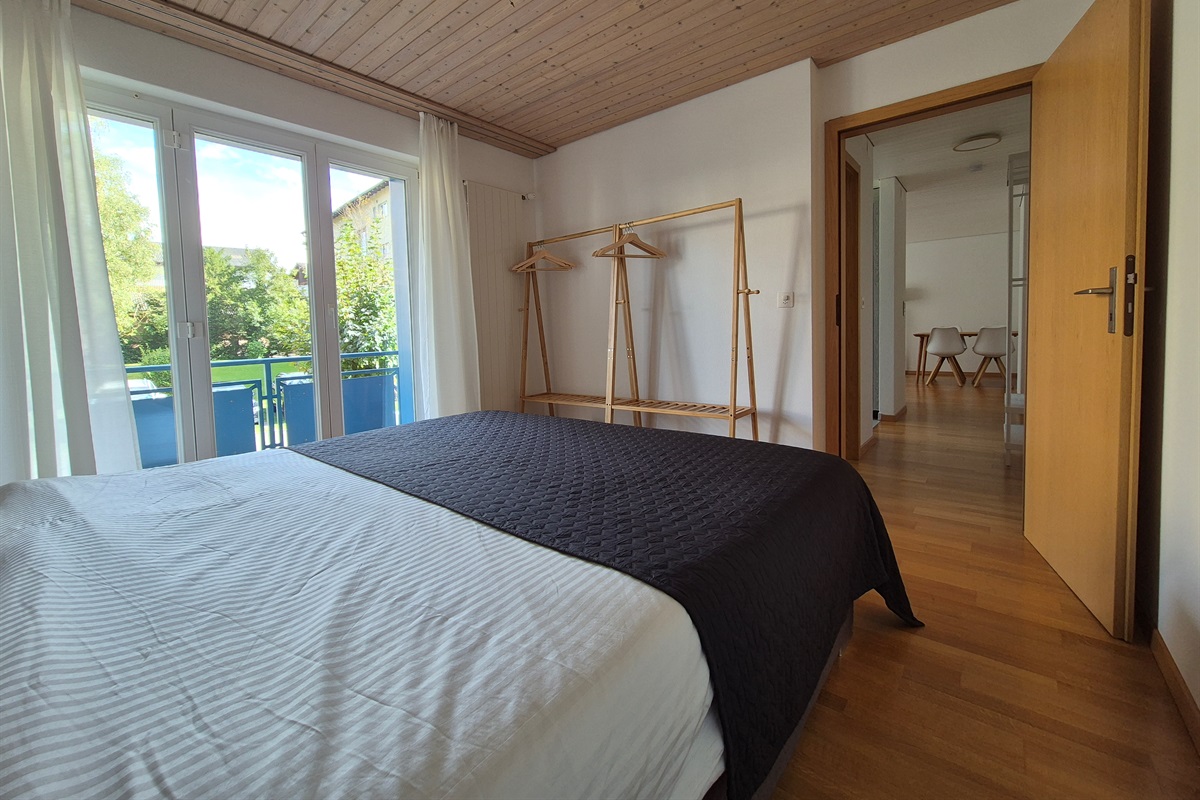 View from bedroom to the living room