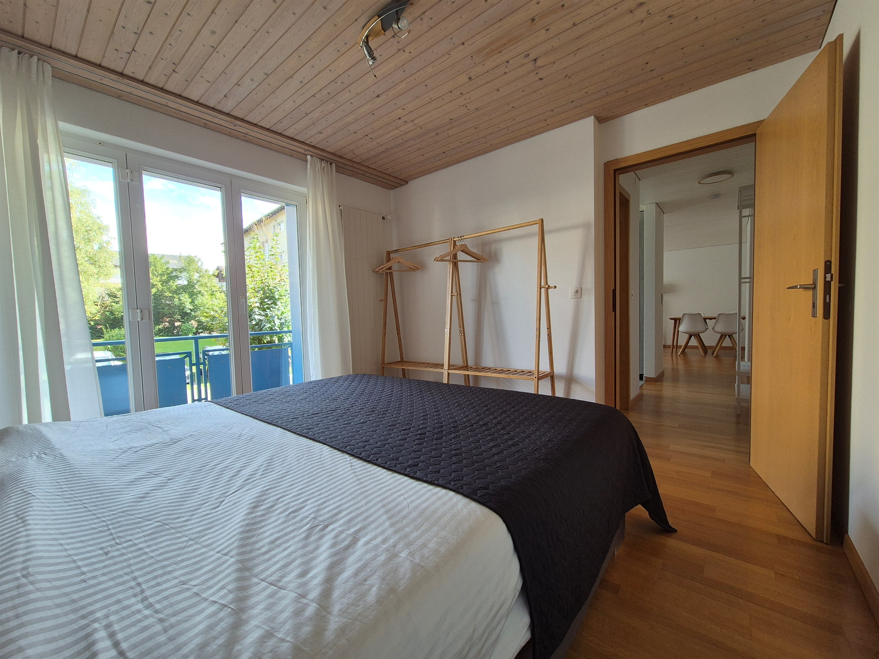 View from bedroom to the living room