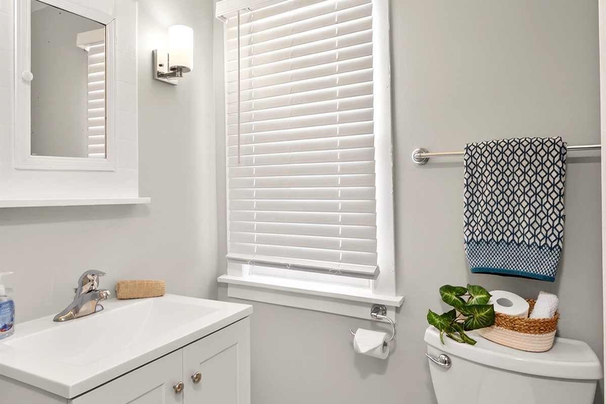 Second floor full bathroom with walk in shower