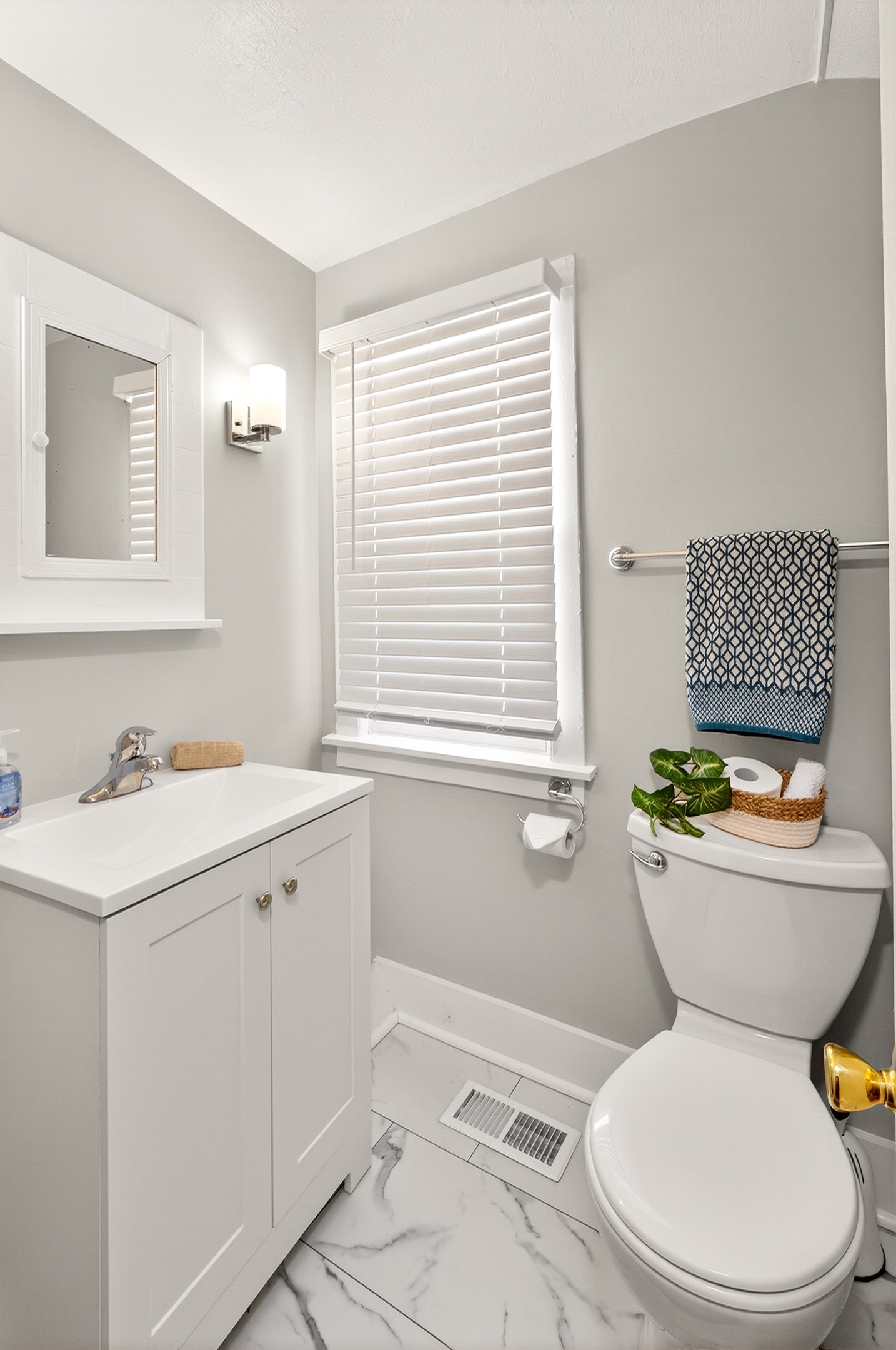 Second floor full bathroom with walk in shower