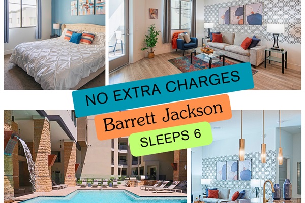 Modern and relaxing bedroom in this Scottsdale Airbnb near Scottsdale Quarter 🛍—just minutes from upscale shopping, dining, and entertainment in the heart of North Scottsdale. 🌵☀