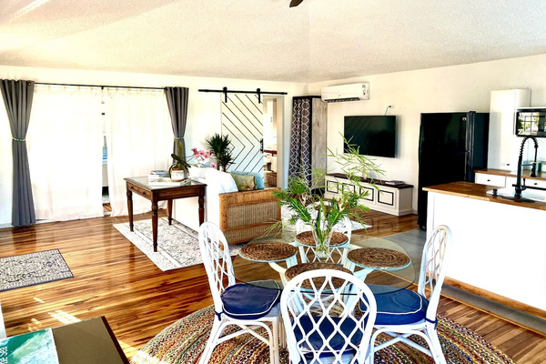 This is a view of the open space in the Coral Suite. Love how open it is and the high ceilings!
