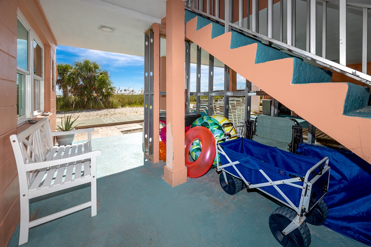 Beach supplies right outside your door!