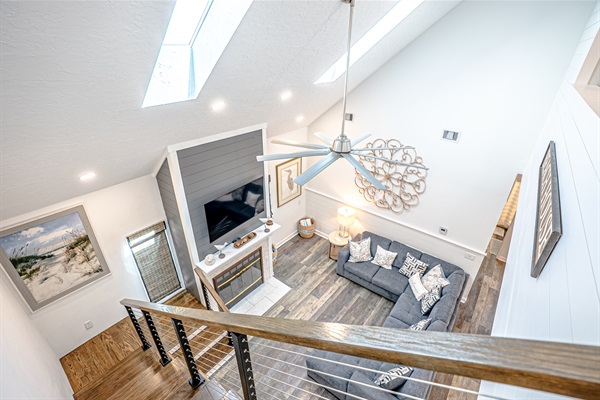 View of living space from Loft Bedroom