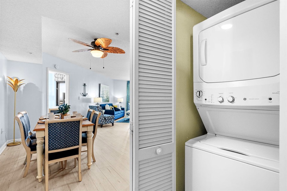 Washer and Dryer inside the Unit 
