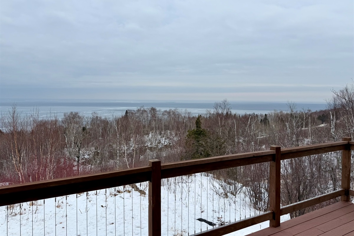Sweep your eyes southwest as you see Lake Superior's shoreline views with a glimpse toward Tettegouche only 3 miles away!