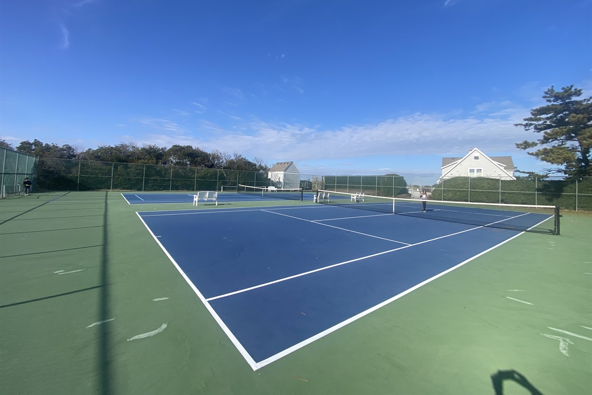 Tennis and pickleball courts available at Sanderling Community Center for a small fee paid at courts!