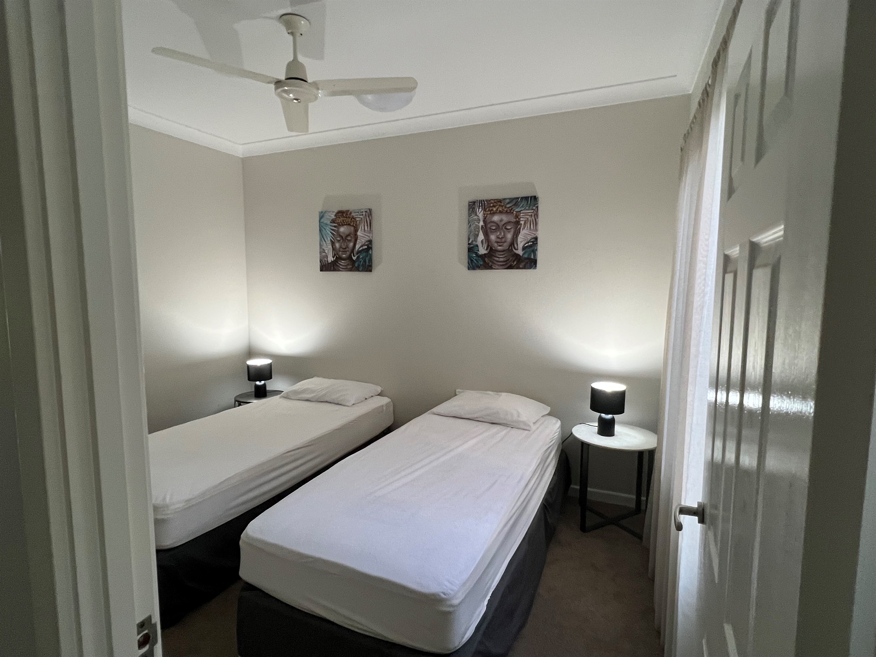 Bedroom Three features 2 King Single Beds & Built-in robe