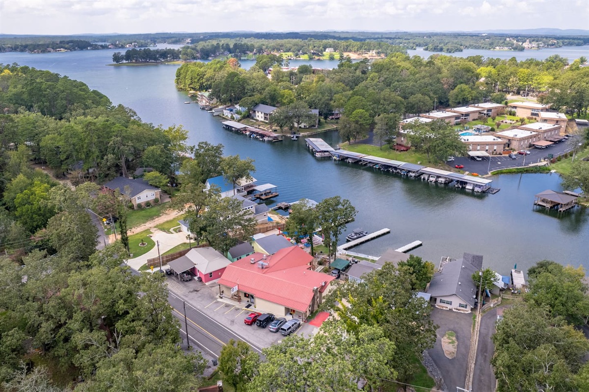Aerial View of the Flamingo Flophouse @ Sam's Pizza Pub!