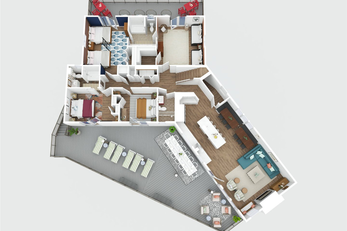 Here’s the main-level floor plan - picture your vacation unfolding right here.