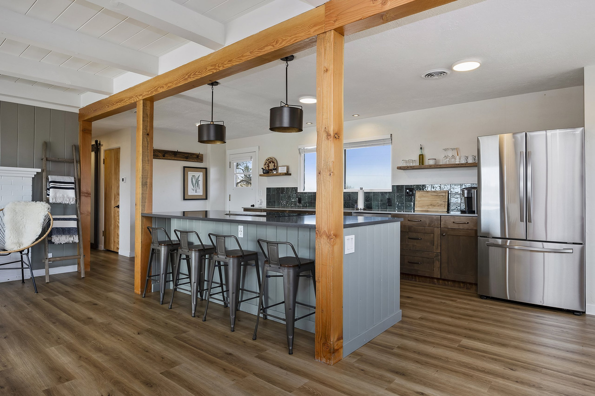 Chef-ready kitchen with island seating for casual meals