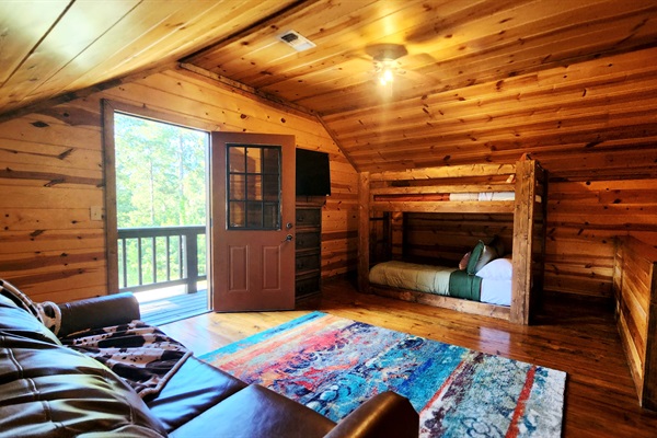Loft Area w/Bunk Bed and Sofa