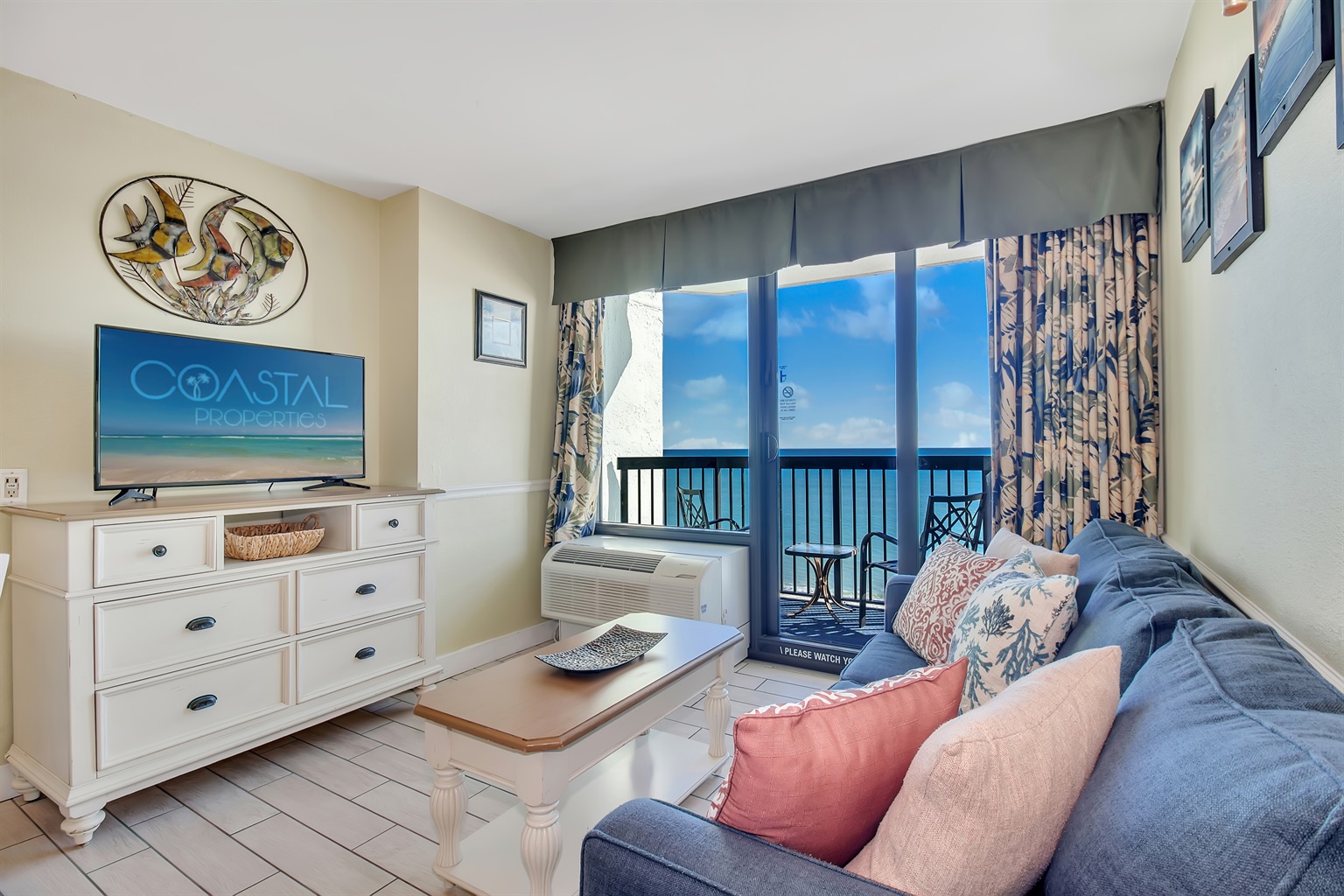 Stylish and comfortable living room designed for relaxation