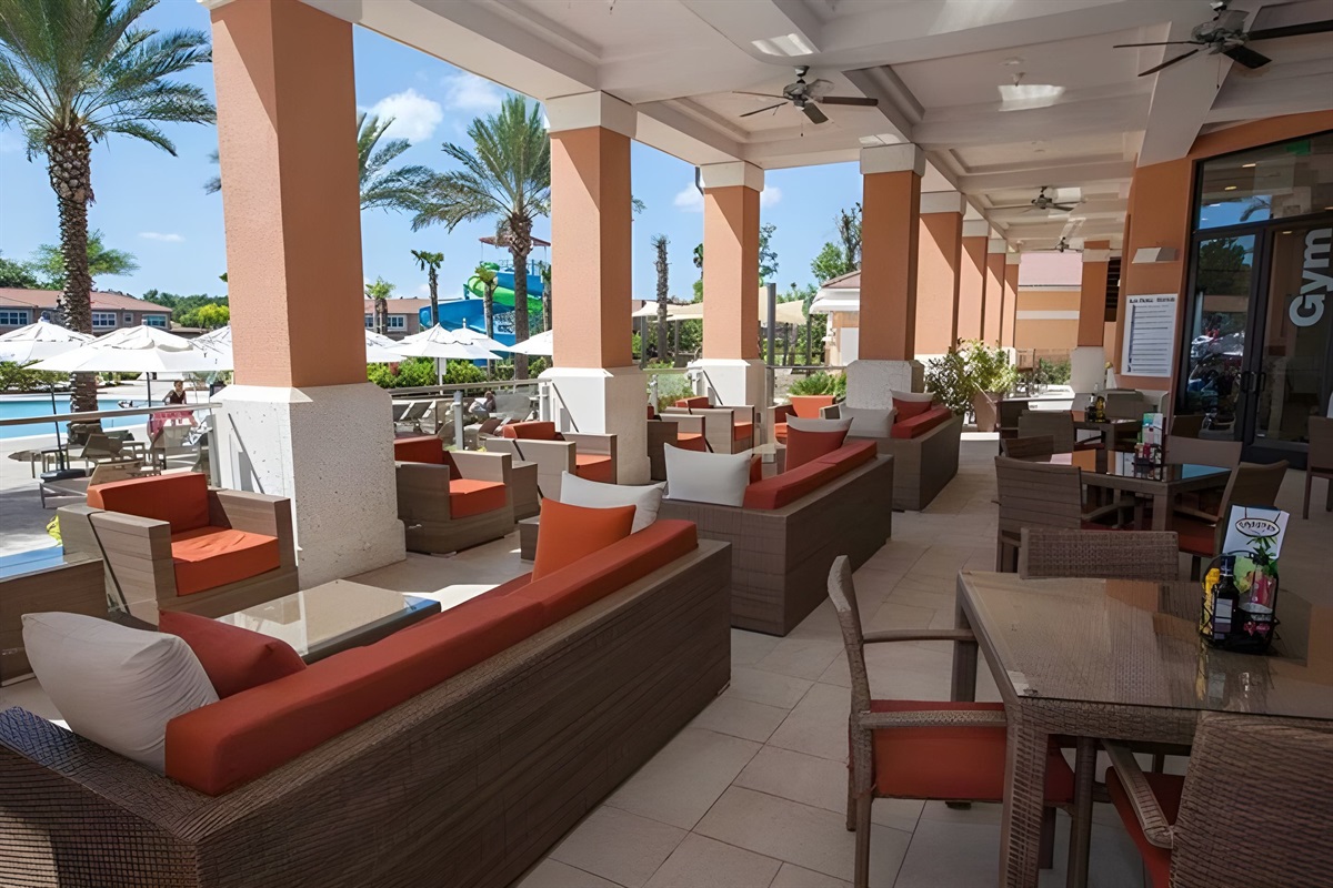 Lounge area by the pool