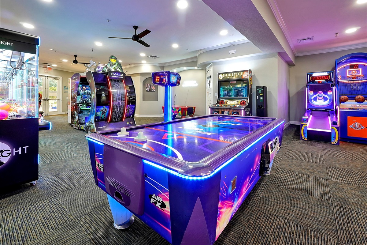 Check out the arcade at the Community Center on a rainy day!