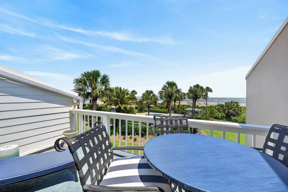 oceanfront balcony off bedroom 2 | Oceans 22 | 22 Beach Club Villas, Wild Dunes | IOP Escapes