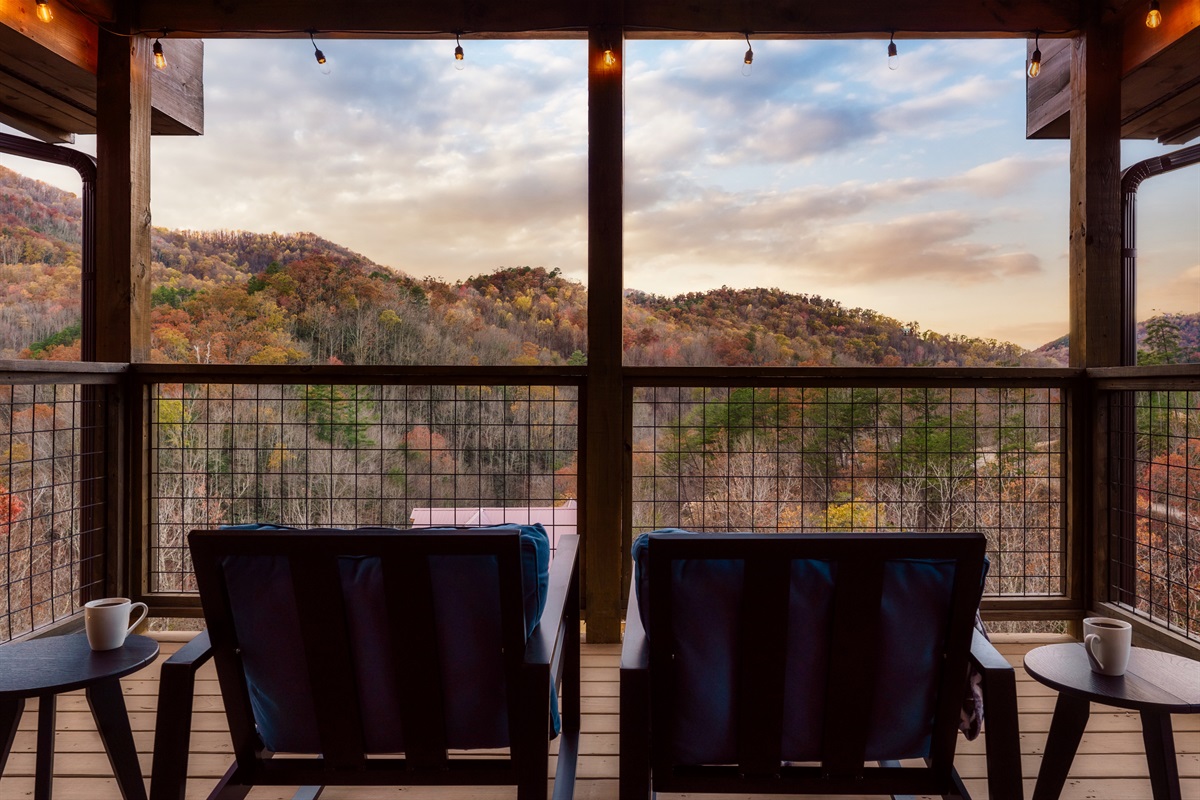 Bedroom 3 private deck & views