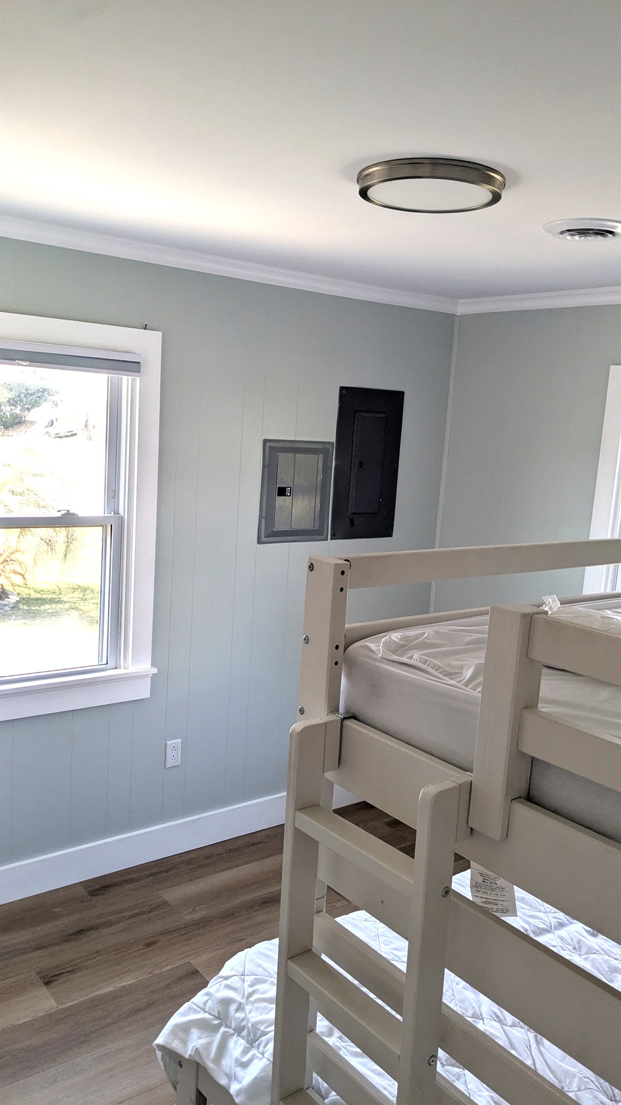 A good sized dresser will soon be added to this room.