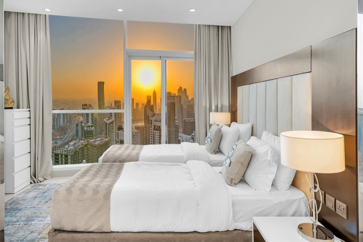 Bedroom with panoramic view