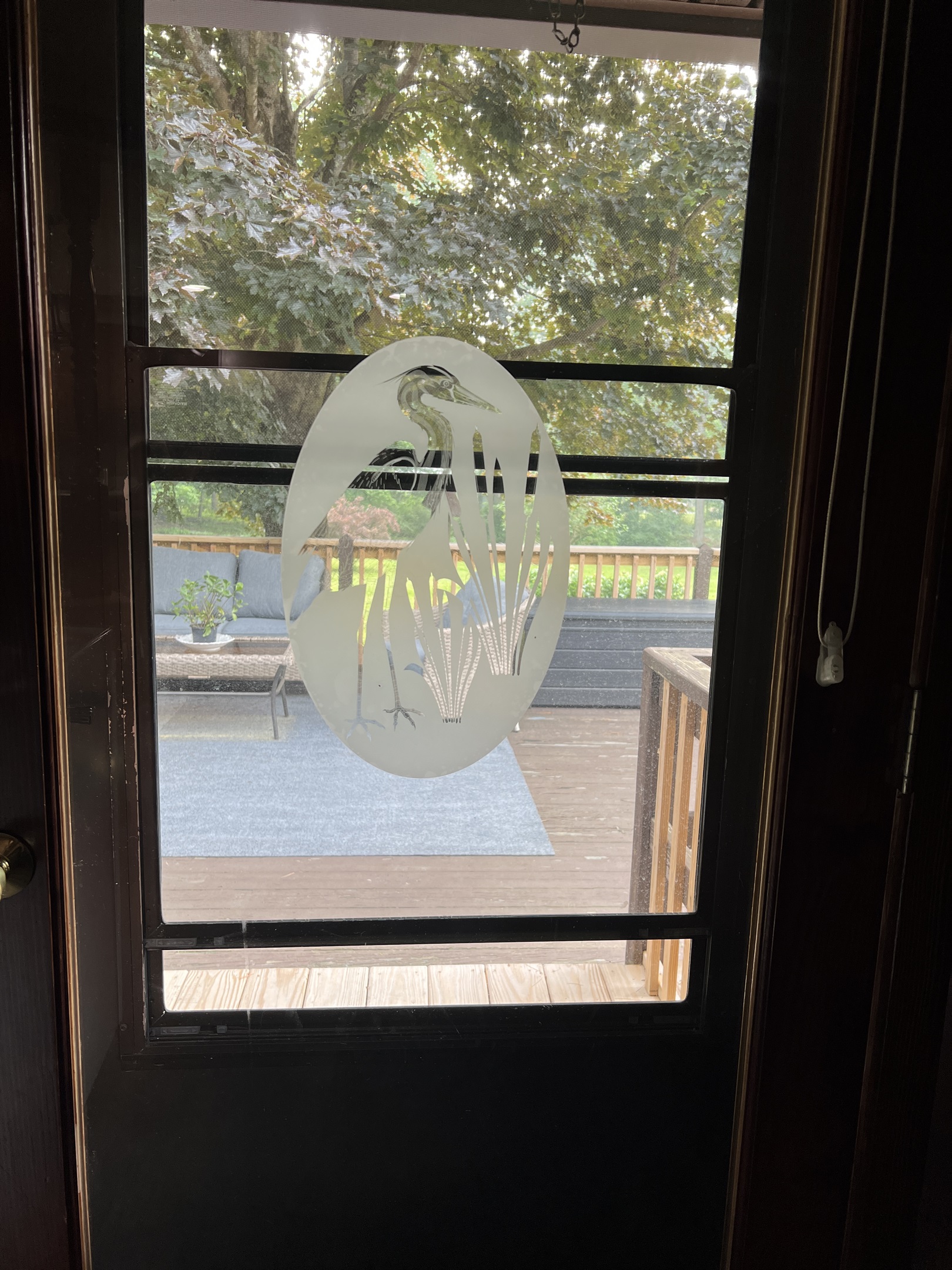 Door to back deck