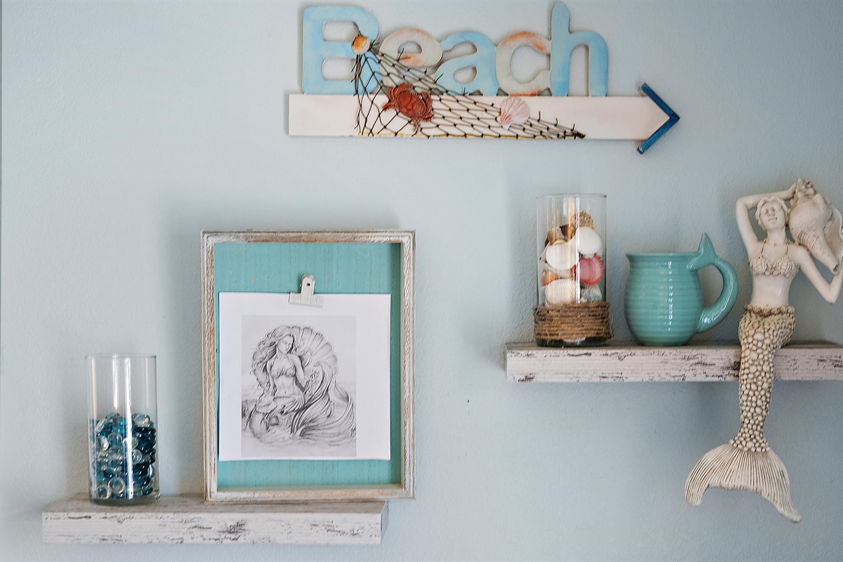 The mermaid corner is a great place to catch up on emails