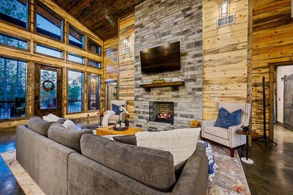Warm timber tones and luxury finishes for the perfect woodland retreat.