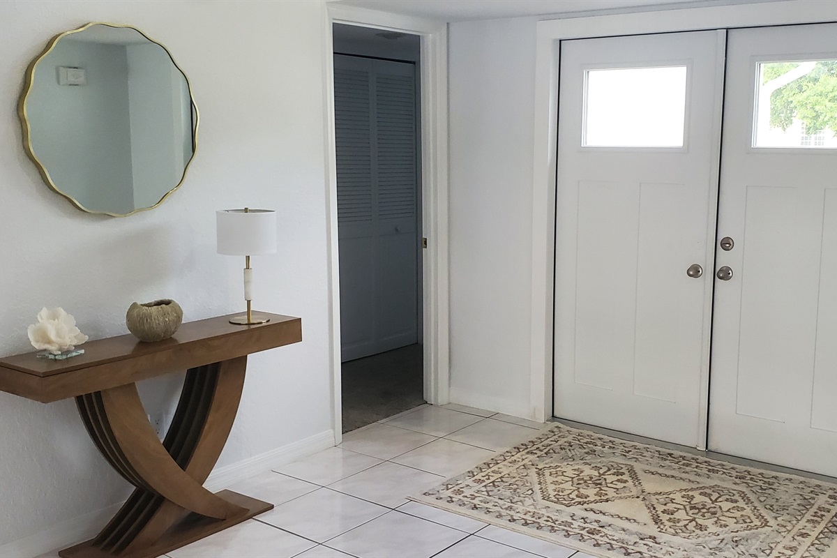 Foyer and front door
