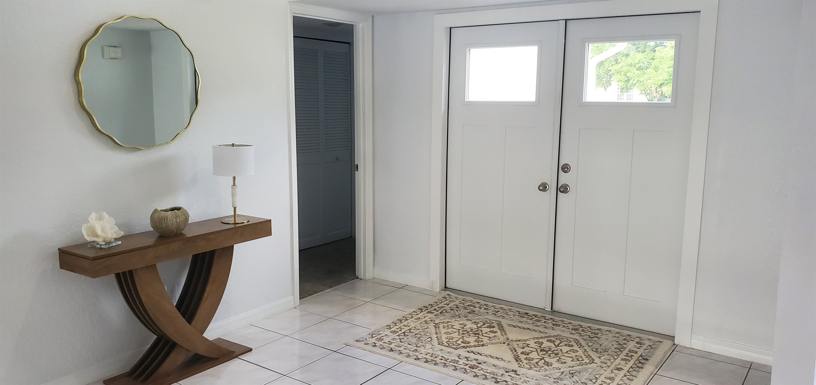 Foyer and front door